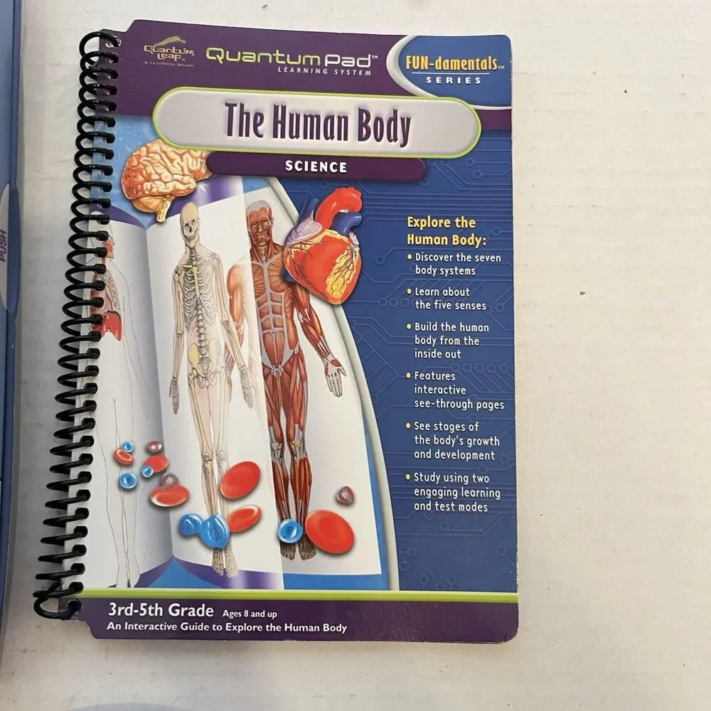 Leap Frog Leap Pad Learning System Human Body Book and Cartridge Tested READ